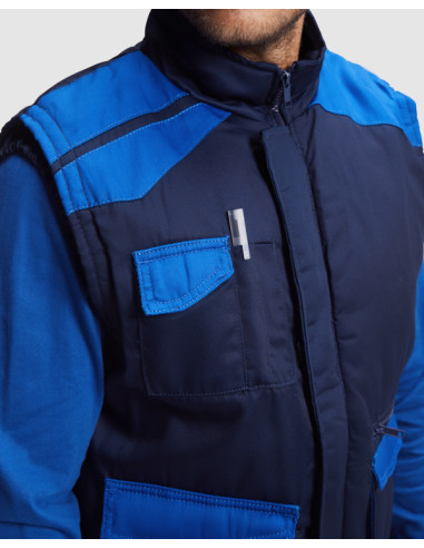 https://www.ropadetrabajo.com: Chaleco laboral acolchado multibolsillos Armada Roly