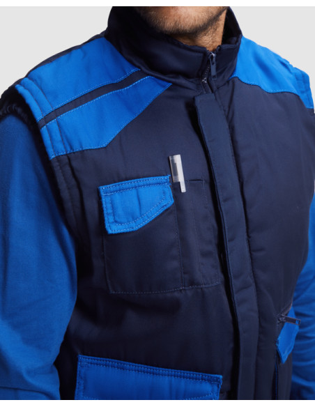 https://www.ropadetrabajo.com: Chaleco laboral acolchado multibolsillos Armada Roly