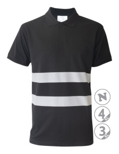 https://www.ropadetrabajo.com: Polo en M/C bandas reflectantes 100% algodón Slam Anbor