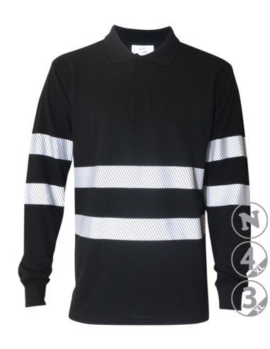 https://www.ropadetrabajo.com: Polo en M/L con bandas reflectantes 100% algodón Slam Anbor