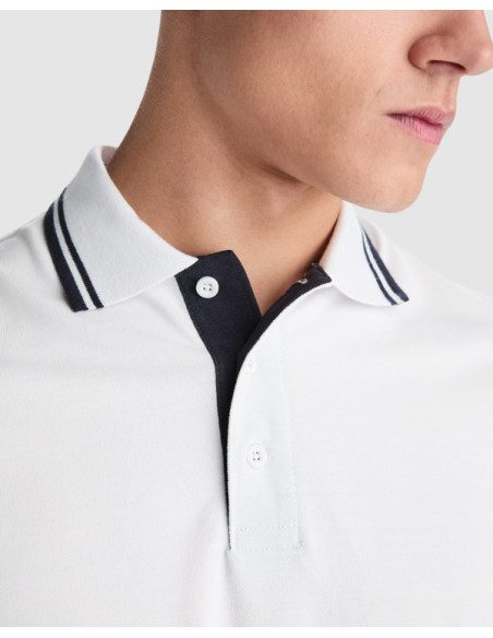 https://www.ropadetrabajo.com: Polo de trabajo bicolor en manga corta Montreal Roly