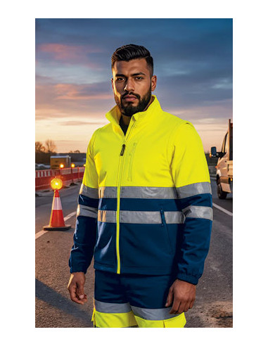 https://www.ropadetrabajo.com: Chaqueta softshell desmontable A/V Brampton Valento