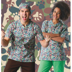 https://www.ropadetrabajo.com: OUTLET Casaca Sanitaria Estampado Workteam B9806 2