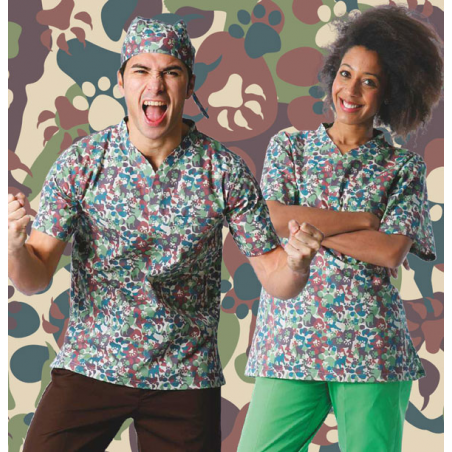 https://www.ropadetrabajo.com: OUTLET Casaca Sanitaria Estampado Workteam B9806