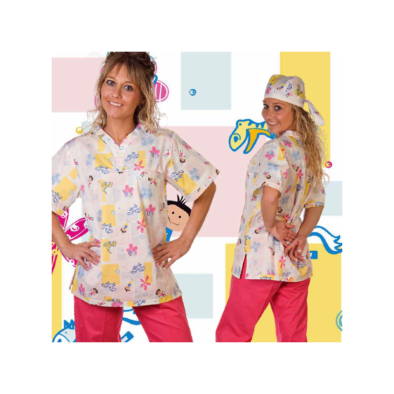 https://www.ropadetrabajo.com: OUTLET Casaca Sanitaria Estampado Dinosaurios Workteam