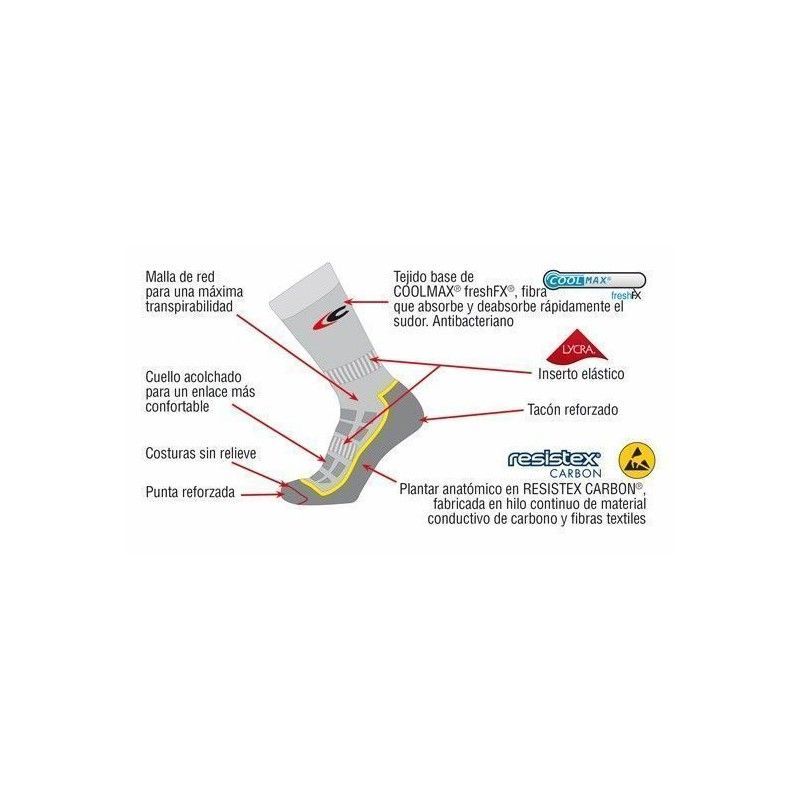 https://www.ropadetrabajo.com: Calcetines antiestáticos Top Pro ESD Cofra