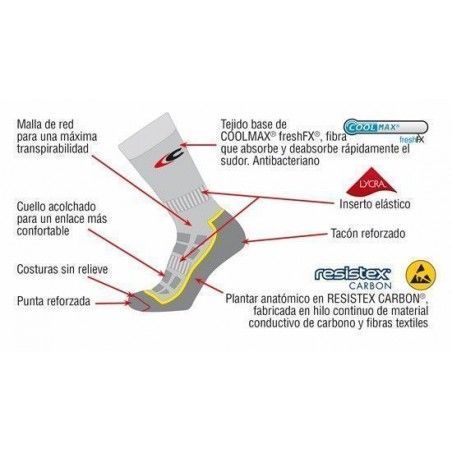 https://www.ropadetrabajo.com: Calcetines antiestáticos Top Pro ESD Cofra
