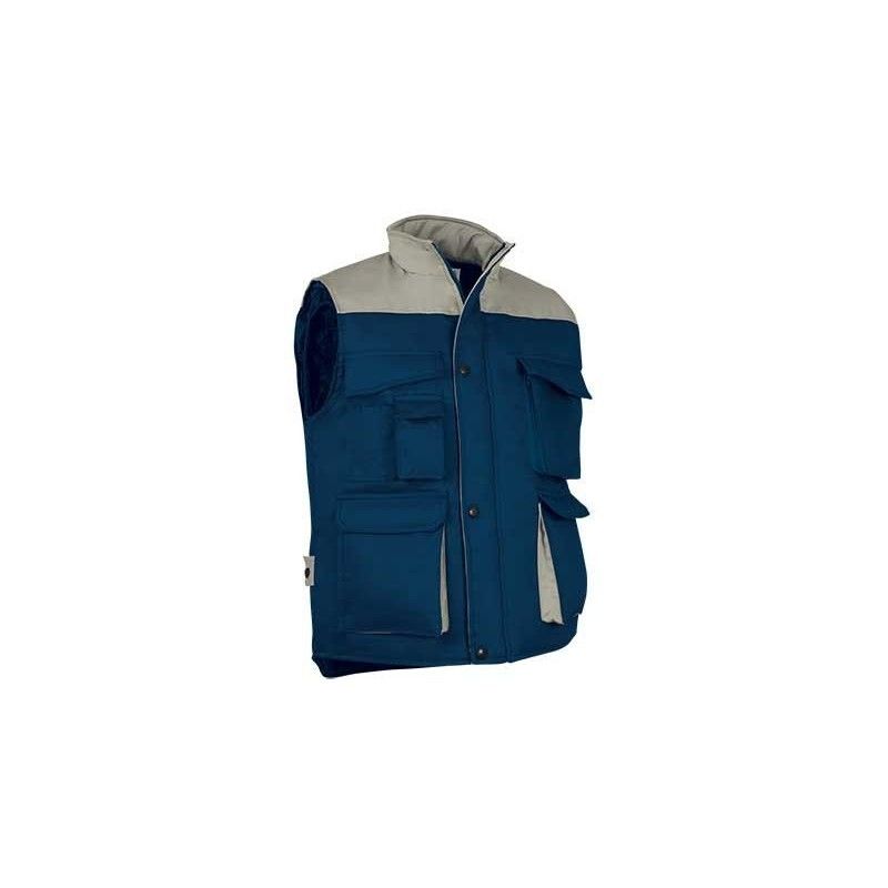 https://www.ropadetrabajo.com: Chaleco de trabajo multibolsillos Bicolor Thunder Valento