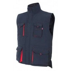 https://www.ropadetrabajo.com: Chaleco acolchado multibolsillos bicolor Velilla 205902