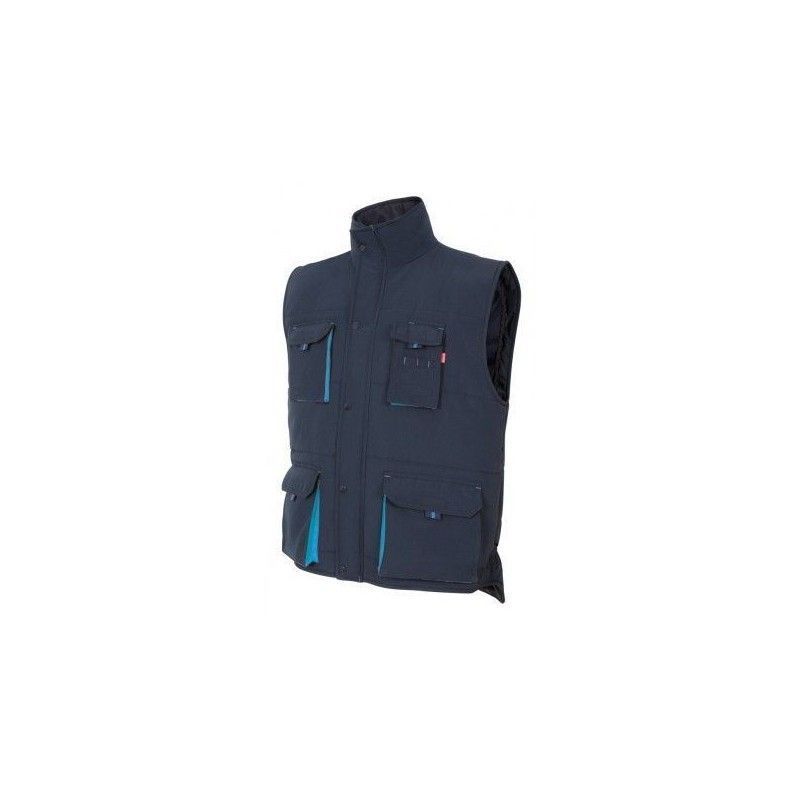 https://www.ropadetrabajo.com: Chaleco acolchado multibolsillos bicolor Velilla 205902