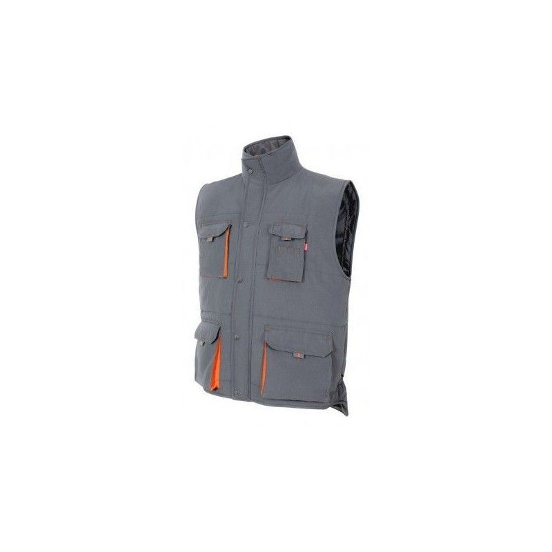 https://www.ropadetrabajo.com: Chaleco acolchado multibolsillos bicolor Velilla 205902