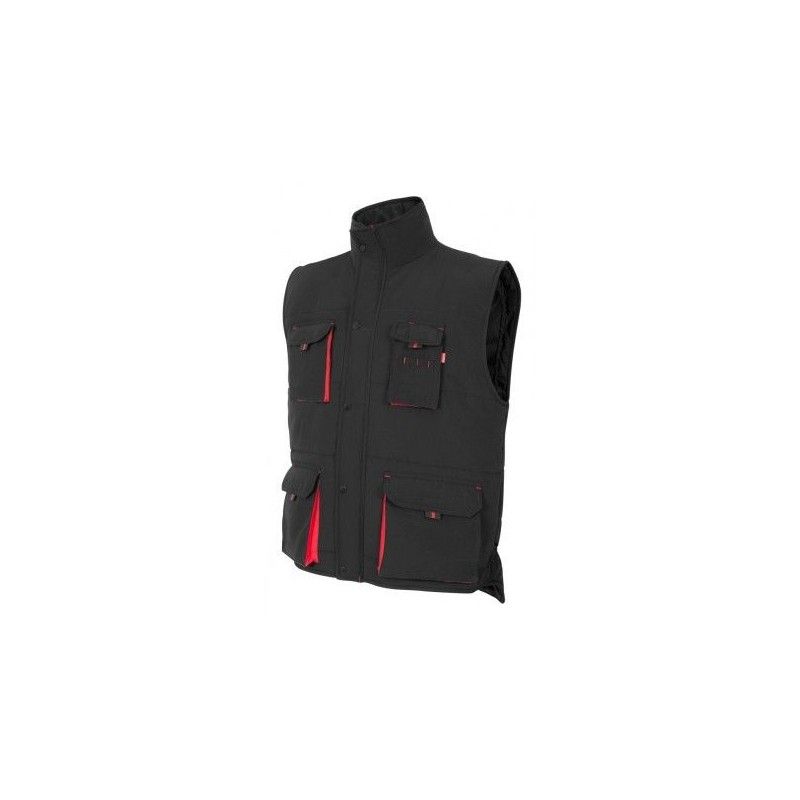 https://www.ropadetrabajo.com: Chaleco acolchado multibolsillos bicolor Velilla 205902