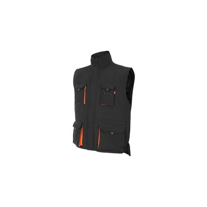 https://www.ropadetrabajo.com: Chaleco acolchado multibolsillos bicolor Velilla 205902