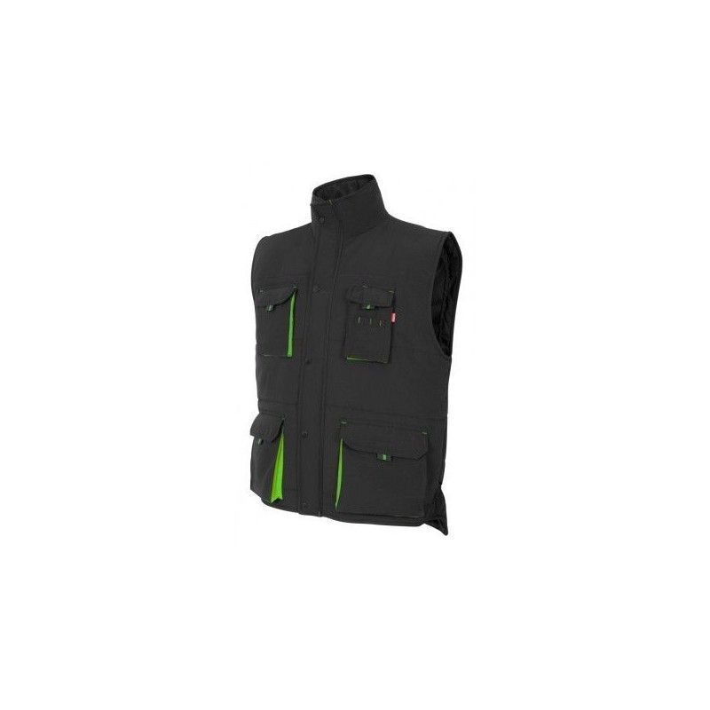 https://www.ropadetrabajo.com: Chaleco acolchado multibolsillos bicolor Velilla 205902