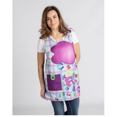 https://www.ropadetrabajo.com: Pichi de maestra Garys Nube Letras OUTLET