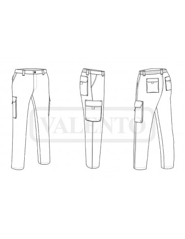 https://www.ropadetrabajo.com: Pantalón multibolsillos de trabajo Thunder Valento