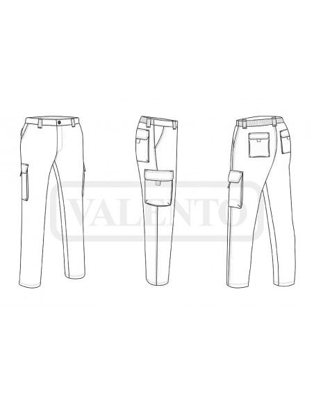 https://www.ropadetrabajo.com: Pantalón multibolsillos de trabajo Thunder Valento