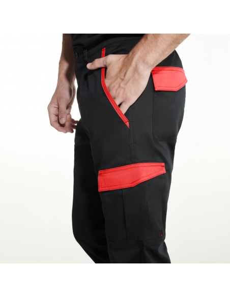 https://www.ropadetrabajo.com: Pantalón de trabajo multibolsillos bicolor Trooper Roly