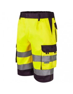 https://www.ropadetrabajo.com: Bermuda bicolor alta visibilidad Velilla 303004