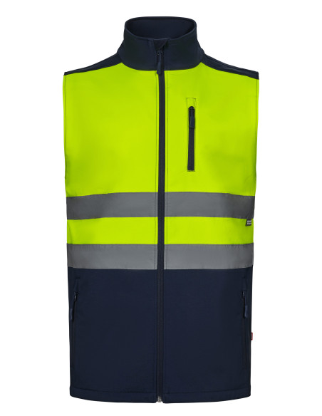 https://www.ropadetrabajo.com: Chaleco softshell bicolor alta visibilidad Velilla