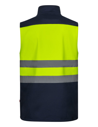 https://www.ropadetrabajo.com: Chaleco softshell bicolor alta visibilidad Velilla