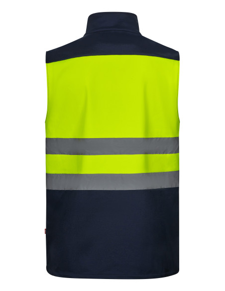 https://www.ropadetrabajo.com: Chaleco softshell bicolor alta visibilidad Velilla