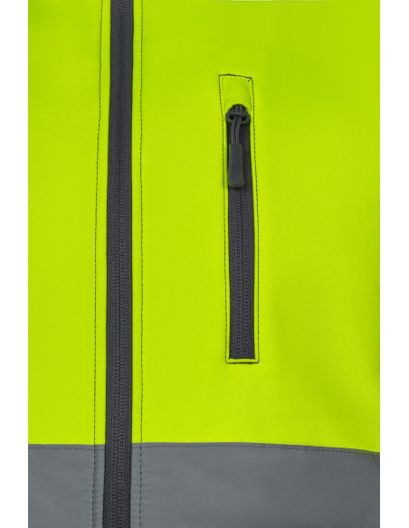 https://www.ropadetrabajo.com: Chaleco softshell bicolor alta visibilidad Velilla