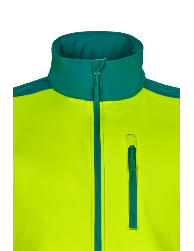 https://www.ropadetrabajo.com: Chaleco softshell bicolor alta visibilidad Velilla