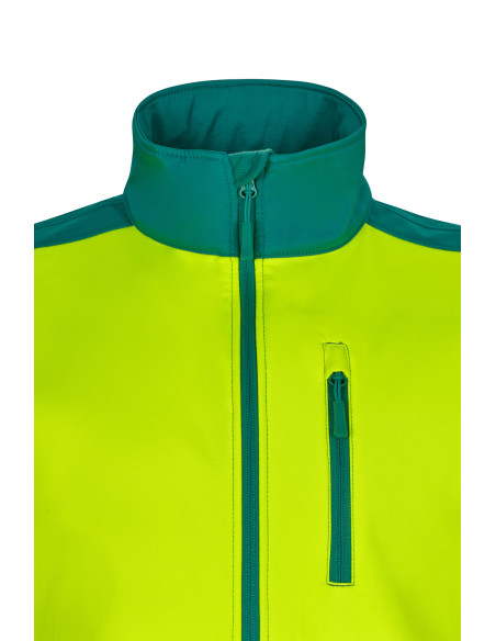 https://www.ropadetrabajo.com: Chaleco softshell bicolor alta visibilidad Velilla