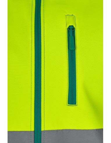 https://www.ropadetrabajo.com: Chaleco softshell bicolor alta visibilidad Velilla