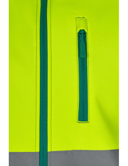 https://www.ropadetrabajo.com: Chaleco softshell bicolor alta visibilidad Velilla