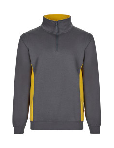 https://www.ropadetrabajo.com: Sudadera bicolor media cremallera Velilla 105704