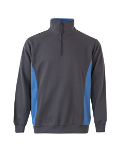 https://www.ropadetrabajo.com: Sudadera bicolor media cremallera Velilla 105704 2