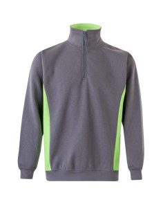 https://www.ropadetrabajo.com: Sudadera bicolor media cremallera Velilla 105704 2
