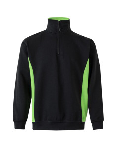 https://www.ropadetrabajo.com: Sudadera bicolor media cremallera Velilla 105704 2