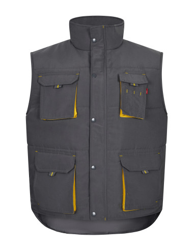 https://www.ropadetrabajo.com: Chaleco acolchado multibolsillos bicolor Velilla 205902