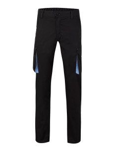 https://www.ropadetrabajo.com: Pantalón multibolsillos bicolor strech Velilla 103024S 2